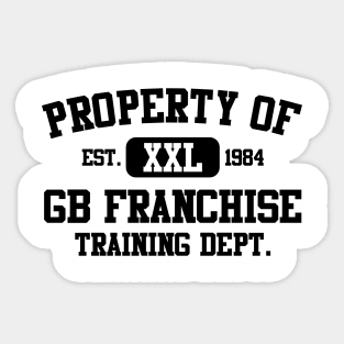 Property of GB Franchise Training Department Sticker